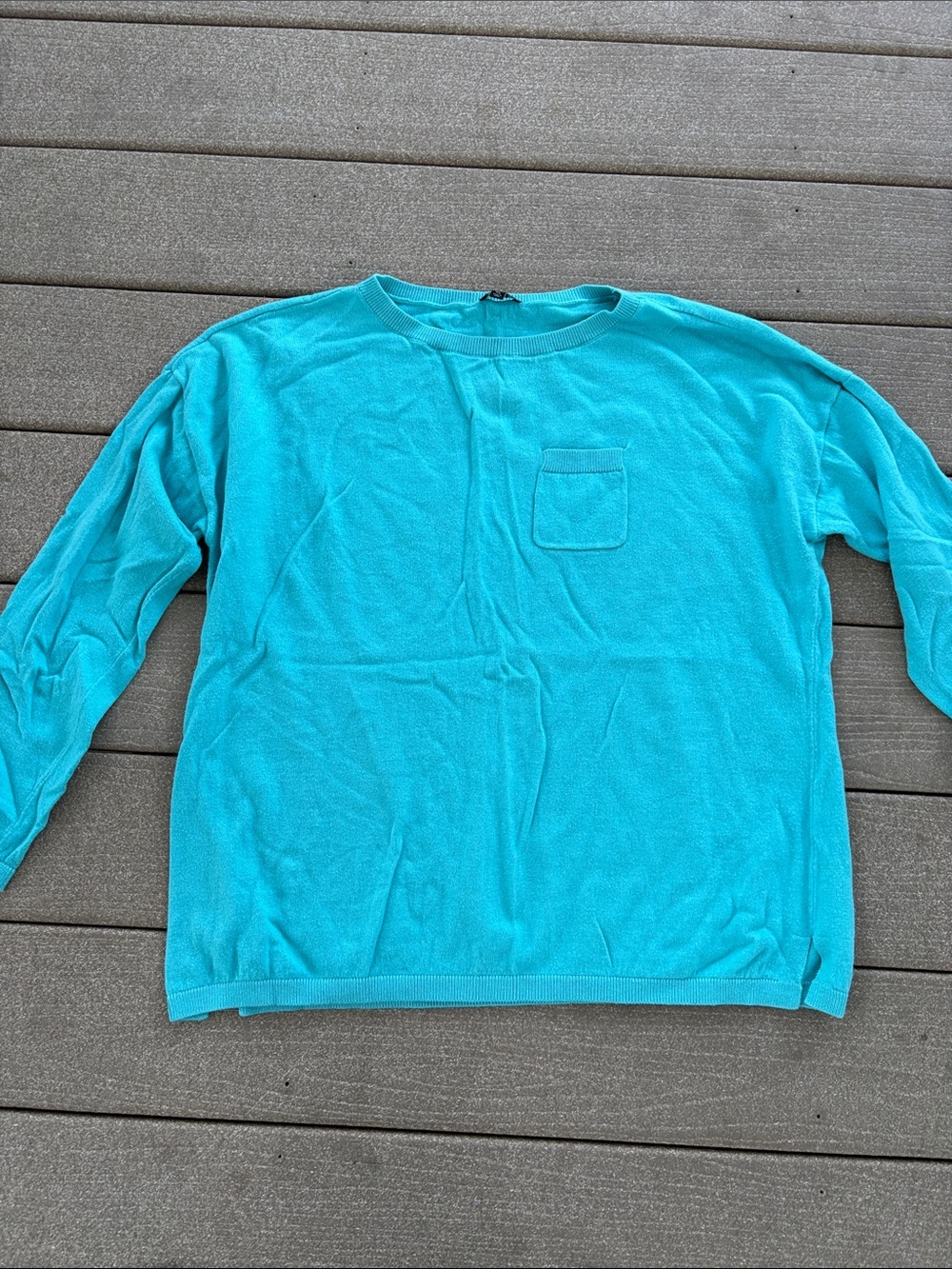 Talbots Women's Crew Neck Sweater - Turquoise